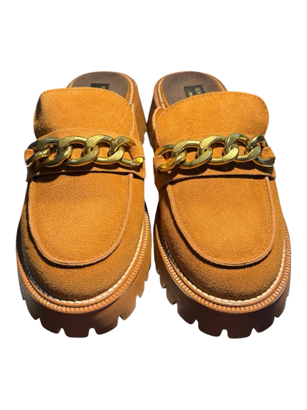 Vintage Havana Belmont Tan Chain Mule Loafers Size 11 NIB